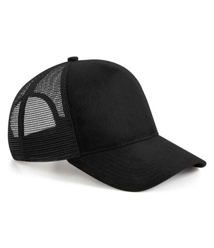 Beechfield Suede Snapback Trucker Cap - BLK - ONE